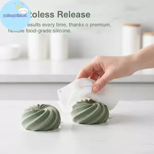 Pufangbliss 6 Khoang Silicon Xoắn Ốc Khuôn Bánh Kim Cương Họa Tiết Xương Rồng Nonsti Máy Nướng Cho Mousse Món Tráng Miệng Lý Tưởng Cho Ngày Lễ Nướng VN