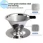 Pufangbliss Thép không gỉ Đổ trên Bộ lọc cà phê Lưới siêu mịn Thân thiện với môi trường Máy nhỏ giọt tái sử dụng để du lịch Dã ngoại Pha cà phê VN