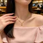 Ngôi sao bát giác mới thiết kế cao cấp và thích hợp dành cho nữ, vòng cổ có thể điều chỉnh ngọt ngào và nữ tính