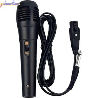 Mic Vocal CLEARLINE, Micrô động có dây chuyên nghiệp, Ống giọng nói 3,5 / 6,35mm Ghi âm Karaoke màu đen di động