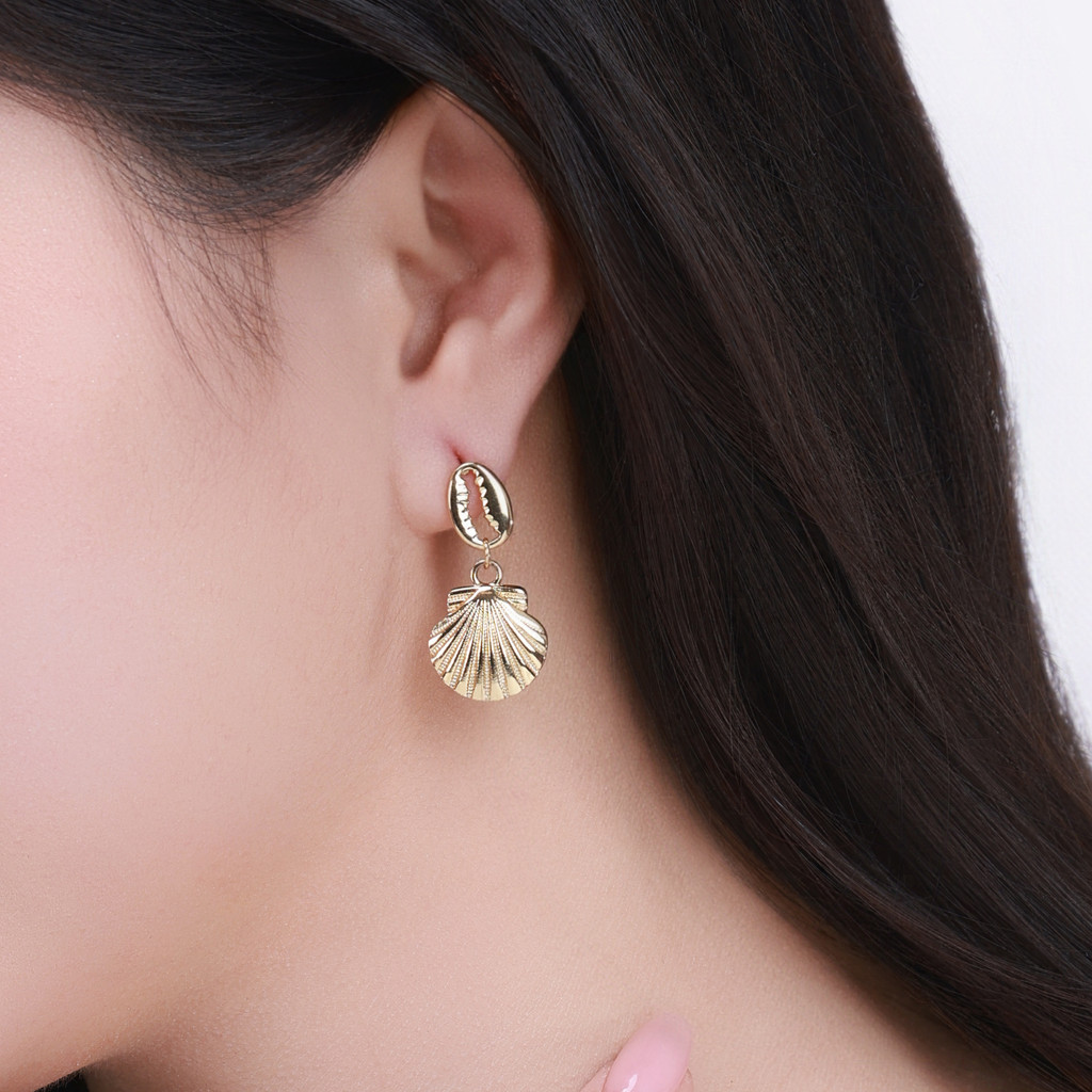 Hoa Tai nữ mạ vàng cao cấp Seraphina, thiết kế thiên nhiên mang tinh thần boho, đi biển - DOJI