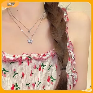 VFZ Thời Trang Sáng Bóng Bướm Nelace Nữ Tinh Tế Hai Lớp Xương Đòn Dây Xích Mát Ne Cho Nữ Món Quà Trang Sức Louislifecool