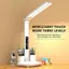 Cod USB có thể gập lại LED đèn bàn với đồng hồ, Dimmable đọc ánh sáng