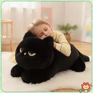 Nằm Mèo Sang Trọng Búp Bê Siêu Mềm Thực Tế Thú Nhồi Bông Đệm Cho Sofa Trang Trí Nhà Ngày Lễ Quà Tặng