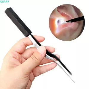 Nhíp ráy tai QEARY, Muỗng tai trẻ em phát sáng chuyên nghiệp, hiệu quả với đèn LED Công cụ loại bỏ sáp tai bằng thép không gỉ an toàn Chăm sóc tai tại nhà