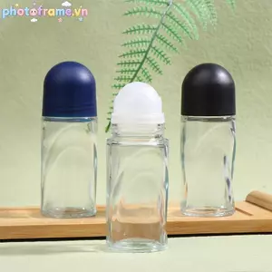 Photoframe Chai Con Lăn Thủy Tinh Trong Suốt 50ml Cuộn Cực Lớn Trên Nước Hoa Chai Dầu Nách Chống Mồ Hôi Gel Mẫu Thử Nghiệm VN