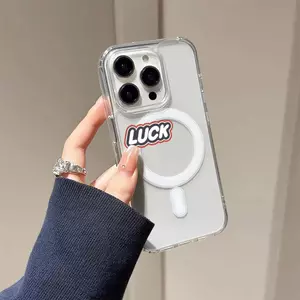 Thư may mắn Thích hợp iPhone 16p17 trường hợp điện thoại 15 hút 1411/mới 1213 Chống ngã