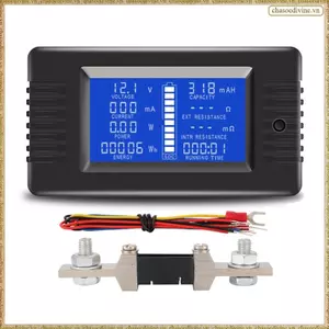 Dòng điện áp DC 0-200V kỹ thuật số PZEM015 với máy kiểm tra pin ô tô Shunt 200A Màn hình đồng hồ đo điện áp 12V 24V 48V