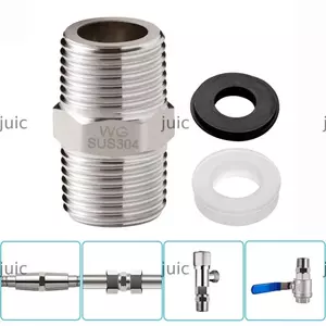 Nối dài vòi hoa sen JUIC, Bộ mở rộng ống tắm cực dài 1 / 2 đến 1 / 2, Lắp đầu nối ống thép không gỉ 304