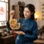 Đèn lồng bằng gỗ DONOVANQQ, Đèn cầm tay nghệ thuật hình hoa phong cách truyền thống, tua rua treo thủ công Thiết kế cổ xưa Trang trí lễ hội giữa mùa thu