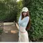 Áo Vest cổ chữ u kiểu Mỹ Bộ áo ngắn hai mảnh dành cho nữ mùa hè Áo thun ngắn tay Slim-Fit Sweet Cool Hot Girl Top