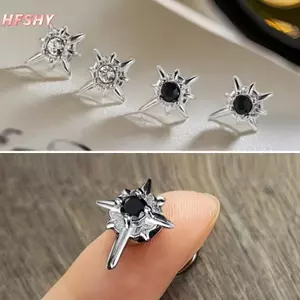 HFSHY 1 Cặp Ngôi Sao Bắc Từ Kẹp Tai Bông Tai Không Xuyên Giả Xuyên Xuyên Nam Nữ Trang Sức Kẹp Bông Tai VN