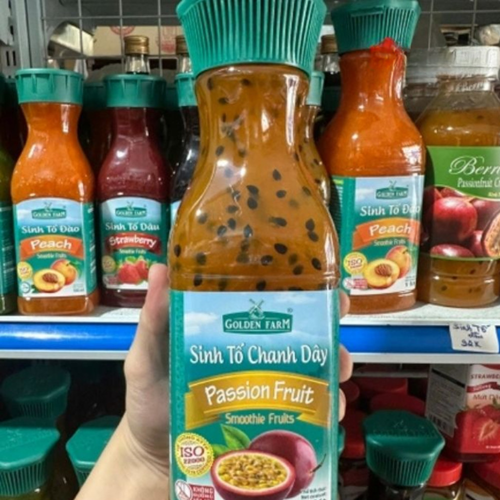Sinh Tố Trái Cây Golden Farm Chai 1L Đủ Vị, Ứng Dụng Đa Dạng Trong Pha Chế Đồ Uống