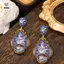 Bông tai thiên nga Messenger cổ điển Thanh lịch Niche và nhẹ nhàng Bông tai phong cách tòa án sang trọng Men Sơn trang sức Quà tặng dành cho nữ [Mina]
