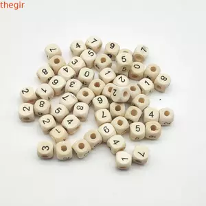 THEGIRL8B Hạt Gỗ Vuông DIY Trang Sức Làm Phụ Kiện Bảng Chữ Cái
