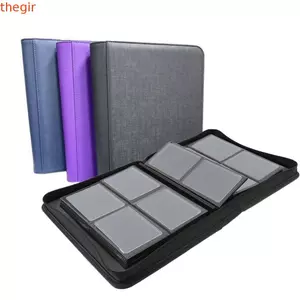 THEGIRL8B Toploader Album, Túi hai mặt 112 Toploaders Toploader Chất kết dính Toploader, Thư mục thẻ chơi Game 4 túi Bộ sưu tập thẻ trò chơi PU dung lượng lớn cho thẻ giao dịch