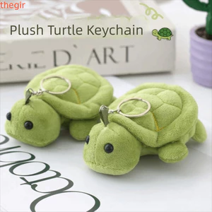 THEGIRL8B Xanh Rùa Sang Trọng Móc Khóa, Hoạt Hình PP Cotton Sang Trọng Rùa Mặt Dây Chuyền, Fashione 10cm Động Vật Cotton Xanh Búp Bê Móc Khóa Treo Đồ Trang Trí