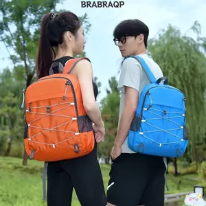 Túi du lịch gấp BRABRAA, Ba lô đi xe đạp ngoài trời chống nước nhẹ, Ba lô đi bộ đường dài thể thao ngoài trời đa chức năng 20L chất lượng cao dành cho nam và nữ
