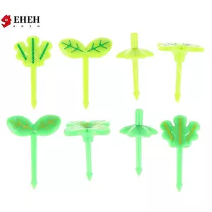8 Chiếc Nĩa Trái Cây Tăm Răng Lá Nhựa Trang Trí Hộp Cơm Trưa Phụ Kiện Bento VN