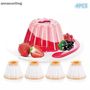 AA 4 Bánh Pudding Khuôn Máy Nướng Có Thể Tái Sử Dụng DIY Thạch Pudding Khuôn Bánh Thạch Nhựa Khuôn Dụng Cụ Nướng Bánh Khuôn Bánh Mì VN