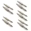 Btsg 10 Cái Túi 1 4 Mono o Jack Bạc Kim Loại 6 35mm Nam Monaural o Cáp Kết Nối Phích Cắm