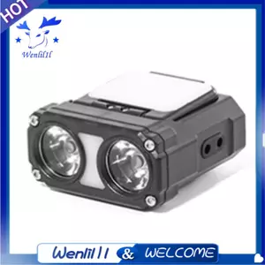 Mũ Chùm Kép Kẹp Mũ Đèn Mini Đèn Pha LED Cảm Biến Đèn Pha USB Sạc Có Thể Điều Chỉnh Góc Cắm Trại Đèn Pha