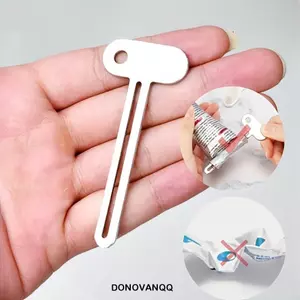 DONOVANQQ 10 Cái Máy Bóp Ống, Máy Bóp Kem Đánh Răng Hình Chìa Khóa Bằng Tay, Dụng Cụ Phân Phối Bền Di Động Máy Đựng Kem Đánh Răng Cuộn Tay Phòng Tắm