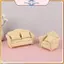 POWER 1 Bộ 1 / 12 Nhà Búp Bê Bằng Gỗ Retro Tủ Trưng Bày Với Mô Hình Sofa Nội Thất Mini Thực Tế Cho Cảnh Phòng Khách.