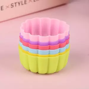 Maybest 5 Cái 5cm Khuôn Silicon Hoa Bí Ngô Bánh Cupcake Khuôn Muffin Nướng Nonsti Và Chịu Nhiệt Khuôn Bánh Silicon Có Thể Tái Sử Dụng {VN}