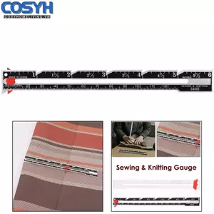 <cosyh>Edge Ruler 15cm*1.7cm Convenient Double-Sided Knitting Ruler Scale Design
