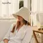 AqToCna Vải Lanh Sọc Thoáng Khí Sun Bonnet Có Dây Buộc cằm Có Thể Điều Chỉnh Chống Tia UV Cho Đi Biển Kỳ Nghỉ Sử Dụng Ngoài Trời AqToCna