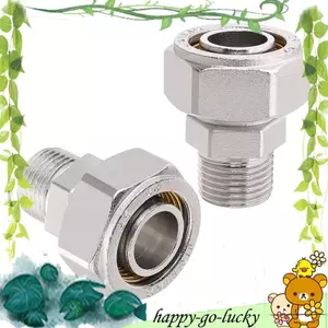 Bộ chuyển đổi ren NPT nam 3 / 4 "X 1 / 2" mạ đồng thau, Bộ lắp ống khí thẳng 3 / 4 "