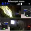 Đèn pha câu cá LED có thể sạc lại 3 chế độ chiếu sáng Đèn pin Zoom bằng kính thiên văn Đèn pin xe đạp cắm trại