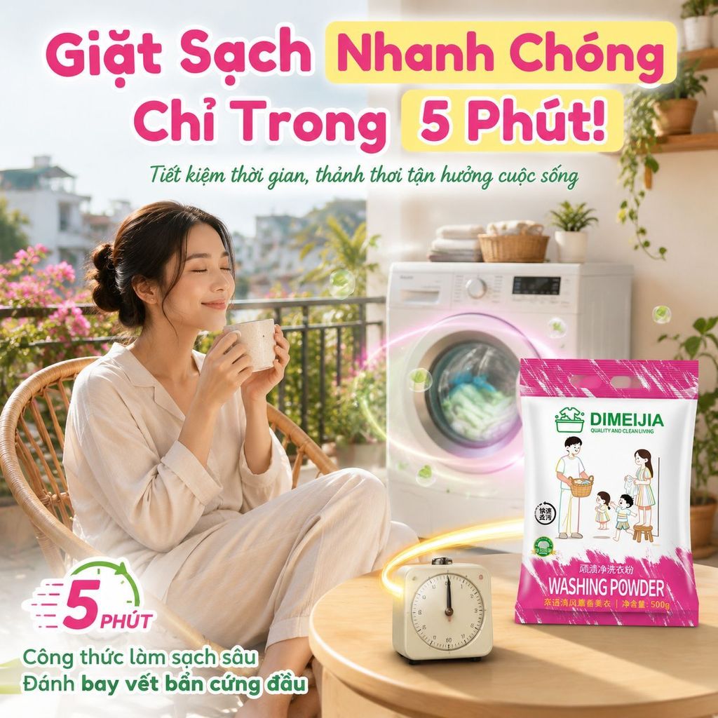 【Tẩy Sạch Vết Dầu Mỡ】 Bột Tẩy Trắng Enzim Sinh Học, Đánh Bay Vết Bẩn, Khử Vết Ố Vàng Trên Quần Áo/Bột Giặt Tẩy Vết Bẩn Mạnh Mẽ 110g