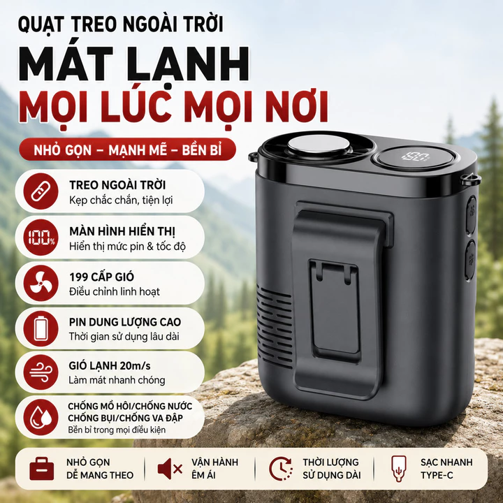 Quạt Đeo Eo Mini Quạt Đeo Cổ Quạt Sạc Pin Quạt Làm Mát Quạt Không Cánh Quạt Cầm Tay Quạt Di Động USB