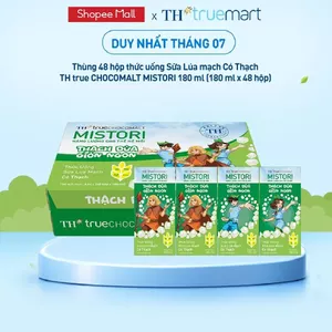 Thùng 48 hộp thức uống Sữa Lúa mạch Có Thạch TH true CHOCOMALT MISTORI 180 ml (180 ml x 48)