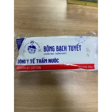 Bông Gòn Cuộn Bạch Tuyết 100g Sợi Tự Nhiên – Bông Y Tế