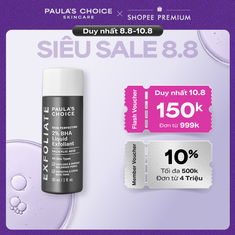 Dung dịch loại bỏ tế bào chết giảm mụn Paula's Choice Skin Perfecting 2% BHA Liquid Exfoliant 30ml 2016