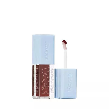Kosas Wet Lip Oil Gloss – Plumping Peptide Lip Treatment Gloss in Sheer Rich Brown, Hydrating with Hyaluronic Acid, Peptide & Dầu thực vật, Non-Sticky, Vegan, Clean Beauty Lip Gloss