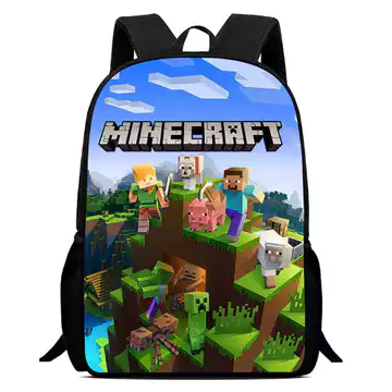 Minecraft Phim Hoạt Hình Schoolbag Học Sinh Tiểu Học Ba Lô Dung Tích Lớn Nhẹ Chống Mài Mòn Schoolbag Hoạt Hình Ba Lô Trẻ Em Ba Lô Túi Đi Học Thông Thường Ba Lô Ba Lô