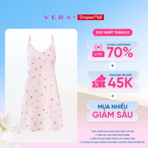 [NEW ARRIVAL] Đầm ngắn nữ Vera satin in hai dây - V0803