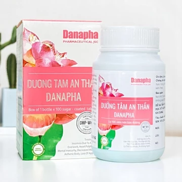 Viên Uống Ngủ Ngon Dưỡng Tâm An Thần Danapha – Hộp 100 Viên | Hỗ Trợ Giấc Ngủ, Giảm Lo Âu