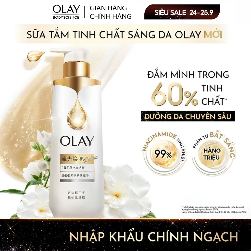 [MỚI] Sữa tắm sáng da Olay B3, với 60% tinh chất dưỡng da chuyên sâu 500g