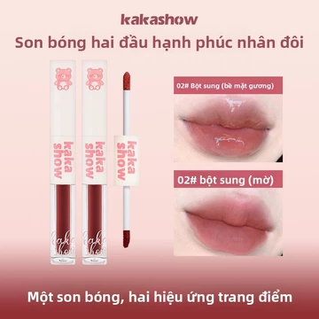 [Phong Cách Hàn Quốc] Son Môi Hai Đầu Men Tự Nhiên Mờ Son Bóng Nước Son Bóng Son Bóng Hai Trong Một Dưỡng Ẩm Dudu Lip Girl Son Môi