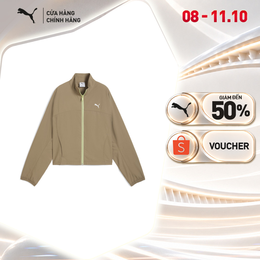 Áo Khoác Thời Trang PUMA Nữ DARE TO Zip-Off Jacket Velvet Moss Màu Nâu