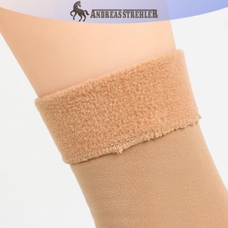 Onetimingfine Nhung Mới Nữ Mùa Đông Ấm Áp Làm Dày Tất Giữ Nhiệt Mềm Mại Thường Ngày Màu Trơn Tất Len Cashmere Nhà Giày Trượt Tuyết Tầng Tất 1 Cặp VN