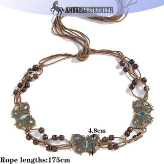 Onetimingfine Phong Cách Bohemian Dệt Nước Phong Cách Dân Tộc Hạt Nữ Thắt Lưng Kỳ Nghỉ Phong Cách Dây Thắt Lưng VN