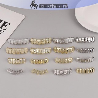 Onetimingfine Răng Grillz kim loại vàng bạc tháo rời, phong cách hip hop punk, trang sức nha khoa cho cosplay, tiệc