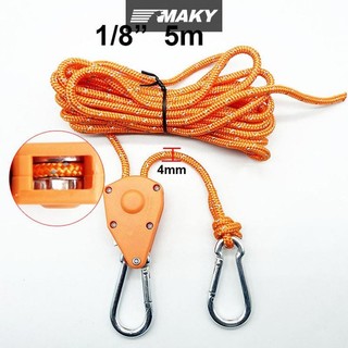 Newwellknownepic Phản Quang 2 / 4 / 5m 4mm Dây Lều Khóa Cố Định Ròng Rọc Căng Móc Treo Mái hiên Dây Gió Buộc Xuống Adjusg VN