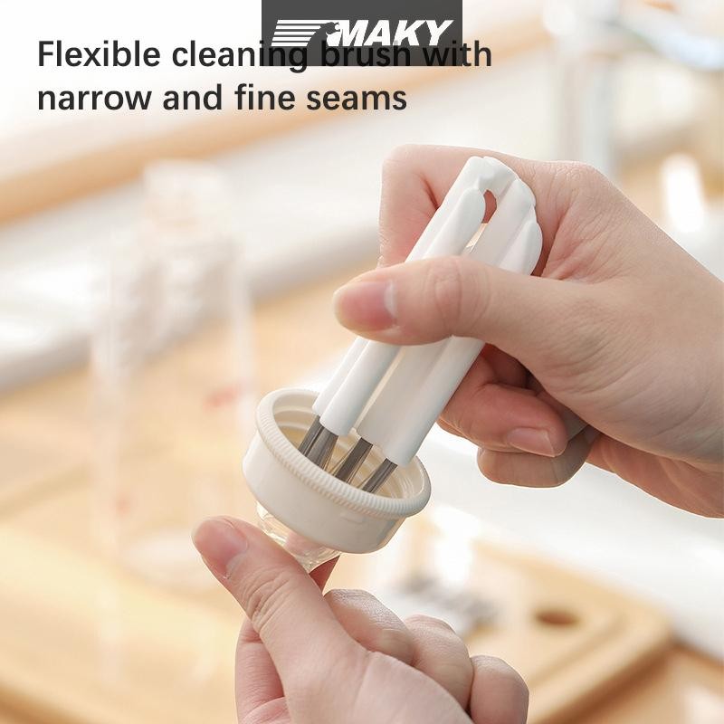 Newwellknownepic al Cup Nắp Bàn Chải Crevice Dụng Cụ Vệ Sinh Tiện Ích Cho Gia Đình Làm SạchBrush Tay Cầm Cong Bàn Chải Vệ Sinh VN